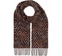 FRAAS Damen-Schal mit Zebra-Muster aus Cashmink - 34 x 200 cm - Feiner als Cashmere - Perfekt für Herbst und Winter - Sustainability Edition - Made in Germany Brownie