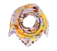 FRAAS | Damen Seidentuch 88 x 88 cm | Einhorn Zebra Affe Tukan Blumen | 100 Prozent Seide Smoky Grape