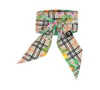 FRAAS Damen Skinny Schal kariert mit Dschungel-Muster - 5 x 80 cm - schmaler Schal aus 100% reiner Seide