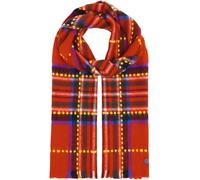 FRAAS Damen Strickschal | kariertes Muster | 100% Schurwolle | 25x160 cm | Wollschal