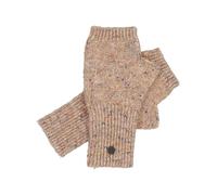 FRAAS Damen Stulpen meliert | Gestrickte Handschuhe mit Glitzer | Perfekt für den Winter Chinchilla