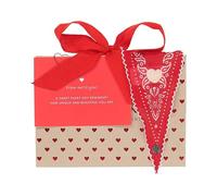 FRAAS | Geschenkset für Damen | Paisley-Halstuch in Diamond Shape | 100% Baumwolle French Red