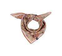 FRAAS Halstuch Damen aus 100% reiner Seide - Nickituch Damen mit Paisley-Muster - 51 x 51 cm Größe - Schickes Seidentuch Bandana Gelb