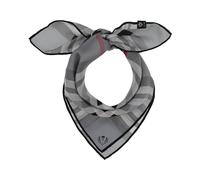 FRAAS Halstuch Damen aus 100% reiner Seide - Nickituch Damen mit Plaid-Muster - 51 x 51 cm Größe - Schickes Seidentuch Bandana Grau