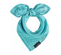 FRAAS Halstuch Damen gepunktet - 51 x 51 cm Größe - Nickituch Seide - Seidentuch für Damen mit Polka Dots Muster - Bandana Tuch perfekt für den Sommer Turquoise