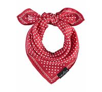 FRAAS Halstuch Damen gepunktet - 51 x 51 cm Größe - Nickituch Seide - Seidentuch für Damen mit Polka Dots Muster - Bandana Tuch perfekt für den Sommer Rot