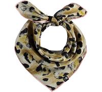 FRAAS Halstuch Damen mit Animal-Print - 51 x 51 cm Größe - Nickituch Seide - Seidentuch für Damen mit Leo-Muster - Bandana Tuch perfekt für den Sommer Khaki