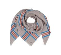 FRAAS Halstuch Damen - Tuch mit Highlight-Streifen - 120 x 120 cm - leichte Baumwollmischung