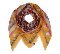 FRAAS Halstuch Damen - Tuch mit Patchwork-Design - 120 x 120 cm - leichter Polyester Schal Damen - Sustainability Edition Pineapple