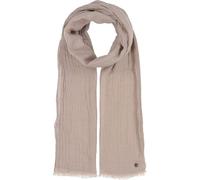 FRAAS | Herren Schal Doubleface Krepp-Optik unisex | 100% Baumwolle | 40 x 180 cm Beige