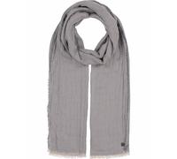 FRAAS | Herren Schal Doubleface Krepp-Optik unisex | 100% Baumwolle | 40 x 180 cm Grey