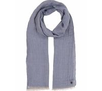 FRAAS | Herren Schal Doubleface Krepp-Optik unisex | 100% Baumwolle | 40 x 180 cm Royal Blue