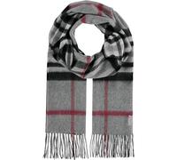 FRAAS Kaschmir Schal 42 x 190 cm - karierte Stola aus 100% reinem Kaschmir für Damen - The Plaid - Wärmend und Hautfreundlich Grau