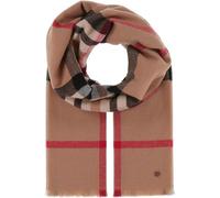 FRAAS Kaschmir Schal 58 x 180 cm - karierte Stola aus 100% reinem Kaschmir für Damen - The Plaid - Wärmend und Hautfreundlich Camel