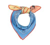 FRAAS Halstuch Damen aus 100% reiner Seide - Nickituch mit Paisley-Muster - 51 x 51 cm - Schickes Seidentuch Bandana Azurblau