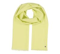 FRAAS Damen-Schal 70 x 190 cm - Modische Stola mit Fransen aus Wolle - Perfekt für jedes Outfit Honest Green