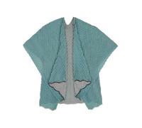 FRAAS Plissierter Damen Poncho - 110 x 160 cm - leichtes Cape für die Übergangszeit Cameo Blue