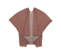 FRAAS Plissierter Damen Poncho - 110 x 160 cm - leichtes Cape für die Übergangszeit Praline