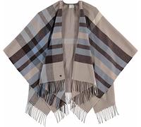 FRAAS Poncho 130 x 150 cm - Ruana kariert aus reinem Polyacryl - Für Damen - Perfekt fürs ganze Jahr