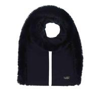 FRAAS Poncho | 60 x 180 cm | Mit Kunstfell-Rand | für Damen | Elegant und perfekt für Herbst und Winter Midnight