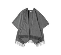 Fraas Poncho Damen grau, ONE SIZE