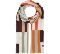 FRAAS Schal Damen | Retro Streifen 60er 70er | 100% Baumwolle 50 x 180 cm Double Espresso