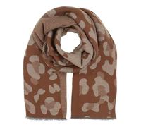 FRAAS Schal gerippt - 63 x 180 cm - Stola mit Leo-Motiv für Damen