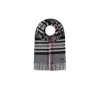 Fraas Karierter Fransenschal Mittelgrau