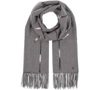 FRAAS Schal mit Karo-Muster - 195 x 65 cm - Stola in Viskosemischung für Damen - Perfekt für Herbst und Winter Grau
