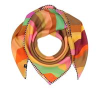 FRAAS Silk Crepe Scarf In Wave-Design Exotic Orange