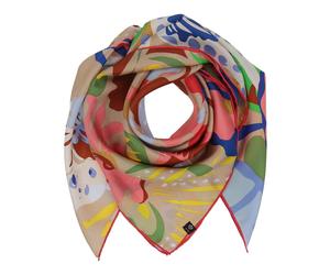 FRAAS Silk Stole With Floral Print Camel
