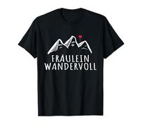Fräulein Wandervoll Wanderfrau Hobby Berge Damen T-Shirt