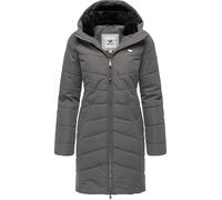 Wintermantel RAGWEAR "Noita YOUMODO", Damen, Gr. L (40), grau, Obermaterial: 100% Polyester, Innenfutter: 100% Polyester, Wattierung: 100% Polyester, tailliert ca. Mitte Oberschenkel, Ärmel ohne Ärmel