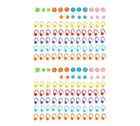 Frahou 120 Stück Gestrickte HäKel Stich Kenn Zeichen Gemischte Farbe und 40 Stück Strick Nadel Spitzen Schutz/Stopper in 2 Größen