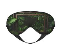 Framed Greenery Wandkunst-Schlafmaske, Augenmasken zum Schlafen, doppelseitig, Schlafmasken für Damen und Herren, Verdunkelungs-Augenabdeckungen zum Schlafen, Reisen