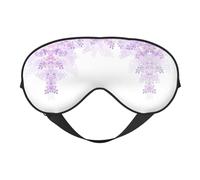 Framing Augenmaske mit lila Blumen in Blüte, doppelseitig, weich, Verdunkelung, Augenmaske, Nachtschlaf-Augenmaske