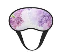 Framing Schlafmaske mit lila Blumen in Blüte, Augenmaske für Damen und Herren, Augenmaske zum Schlafen, lichtblockierend, Augenbinde für Flugschläfer, weich, atmungsaktiv, Reiseaugenabdeckung für