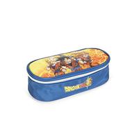 Franco Cosimo Panini Dragonball - Organisiertes ovales Federmäppchen, Mädchen und Jungen, mit Reißverschluss und Reißverschluss, Federmäppchen mit Innenfach für Schreibwaren und Stifthalter, 22 x 9,5