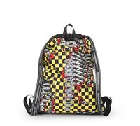 Franco Cosimo Panini Kordelzug Rucksack Unisex - Kinder und Jugendliche, Schwarz/Gelb, 42x35x5, Casual