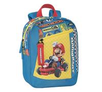 Franco Cosimo Panini Mario Kart Schulrucksack Mario Kart, blau, 23x10x30, Mini