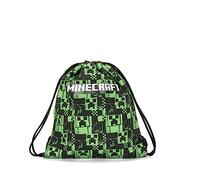 Franco Cosimo Panini Minecraft-Rucksack mit Kordelzug, grün, Taglia unica, Casual
