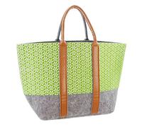 Filz-Tasche 'Green Blossom' Einkauf Utensilien Ordnung, Einkaufsbegleiter, Filz