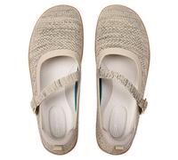 Frank Mully Women's Plus Size Mary Jane Ballet Flats Comfortable Knitted Shoes with Wide Toe Box, Adjustable Straps, EU Size & Foot Length Size Guide