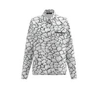 FRANK WALDER - Bluse ELEMENTS mit Statement-Print anthrazit/ecru - Gr. - 38