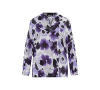 FRANK WALDER - Bluse FROZEN FLAIR mit floralem Blütenprint deep violet/pearl grey/schwarz - Gr. - 38