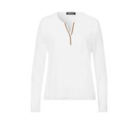 FRANK WALDER - Blusenshirt CARAMEL CHIC im Materialmix ecru/caramel - Gr. - 46