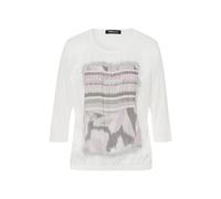 FRANK WALDER - Blusenshirt ICED LAVENDER mit Placement-Print anthrazit/ecru/soft purple - Gr. - 40