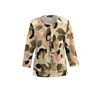 FRANK WALDER - Blusenshirt NOS mit aparter Faltenpartie cashew/marone - Gr. - 50