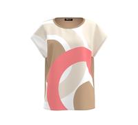 FRANK WALDER - Blusenshirt NOS mit grafischem Design tangerine/affogato/ecru - Gr. - 42