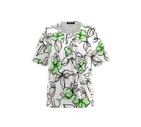 FRANK WALDER - Blusenshirt NOS mit zarter Falte paradise green/ecru/schwarz - Gr. - 44